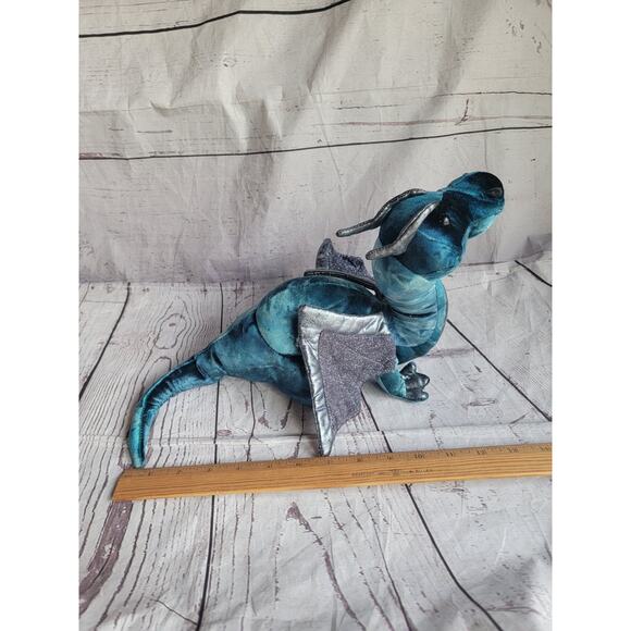 Dragon Plush by Douglas Cuddle Toys Jade Stuffed Animal Blue Green Silver - Picture 4 of 7